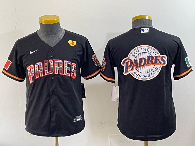 Youth San Diego Padres blank black Nike 2025 MLB Jersey 006->youth mlb jersey->Youth Jersey